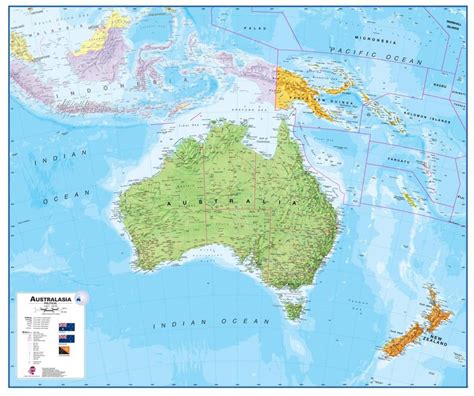 Australia New Zealand Map World Map