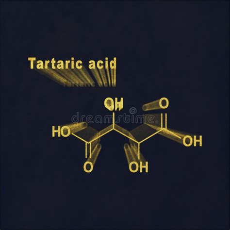 Tartaric Acid, Structural Chemical Formula Stock Illustration - Illustration of medicine ...