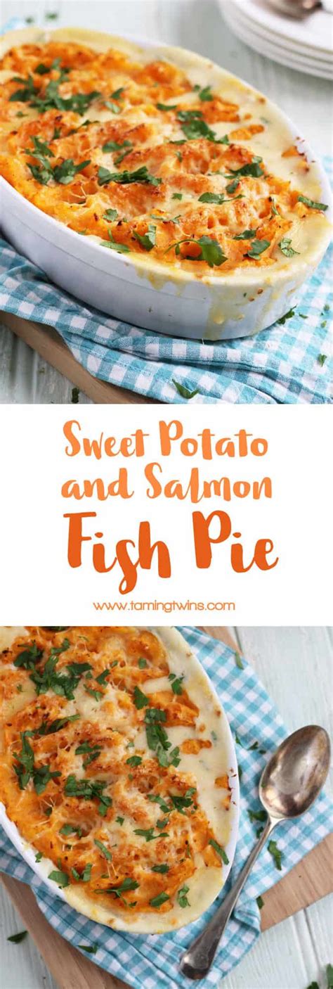 Sweet Potato Fish Pie with Salmon with Norwegian Salmon - Taming Twins