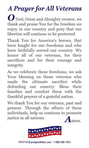 A Prayer for All Veterans – Prospect Hill Co.