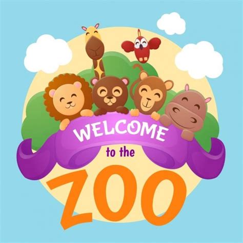 Welcome the the zoo background Vector | Free Download