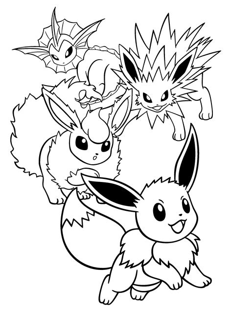 The best free Vaporeon coloring page images. Download from 156 free ...