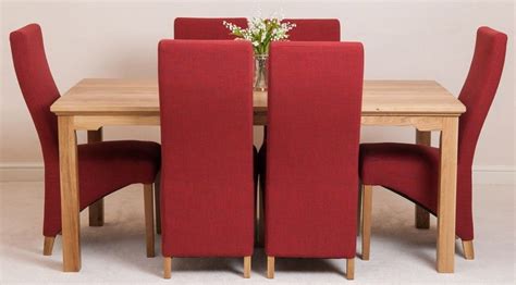 Red Fabric Dining Chairs