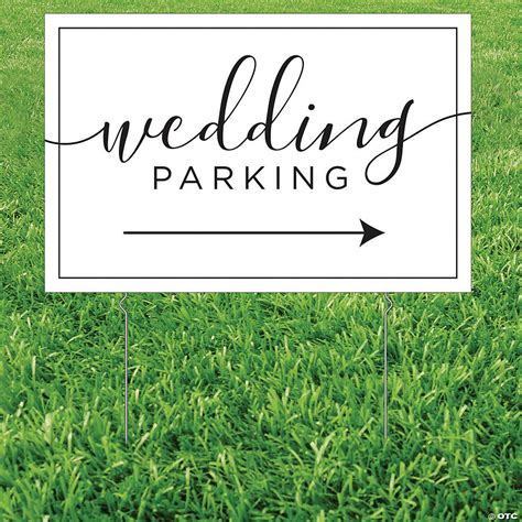 Wedding Parking Yard Sign | Oriental Trading