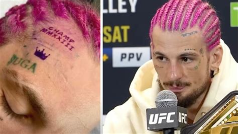 Sean O'Malley Gets 'Champ' Tattoo On His Forehead Following UFC 292 ...