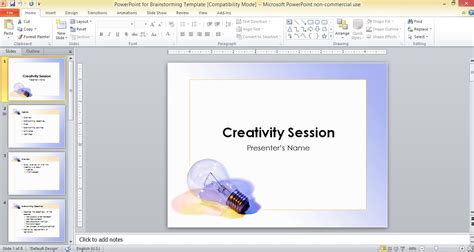 PowerPoint Brainstorming Template for Creativity