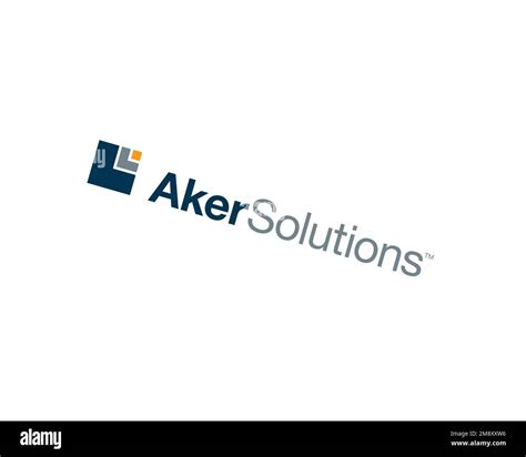 Aker Solutions, rotated logo, white background B Stock Photo - Alamy