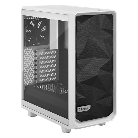 Fractal Design Meshify 2 Compact TG Mid-Tower ATX Case - White - Clear ...