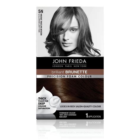 John Frieda Precision Natural 5N | Medium hair color, John frieda hair color, Foam hair color