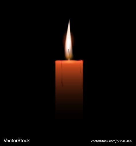 Funeral candle condolence obituary message Vector Image