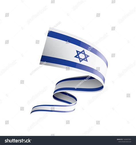 Israel Flag Vector Illustration On White Stock Vector (Royalty Free ...