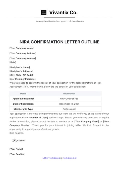 Free School Confirmation Letter Layout Template - Edit Online & Download | Template.net