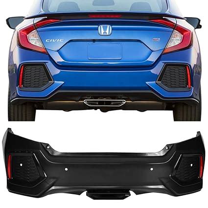 Plastic Outter Rear Bumper Cover for Honda Civic 10th Gen 4dr Sedan 2016-2018 Car & Truck Parts ...