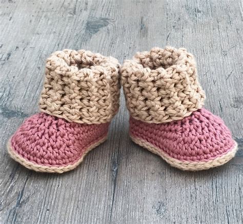 Cuffed Baby Booties Crochet Pattern/ Baby Booties Crochet/ | Etsy