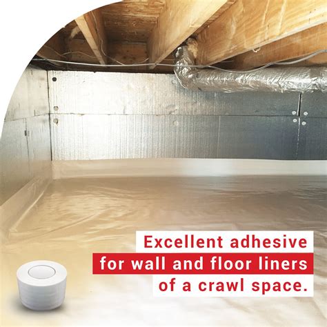 Vapor Barrier Seam Tape 4" x 180' - Wall and Floor Liner for Crawl Space Moisture Barriers