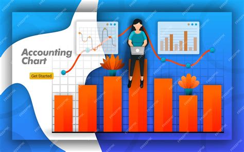 Premium Vector | Accounting chart design for web and poster