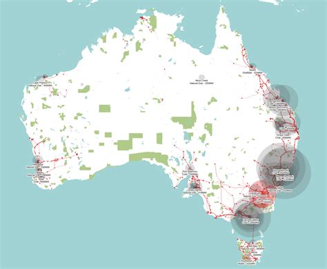 Australian electrical infrastructure maps