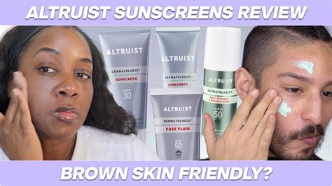 Altruist Sunscreen Review: Brown Skin Friendly?! feat. The Style And Beauty Doctor - YouTube