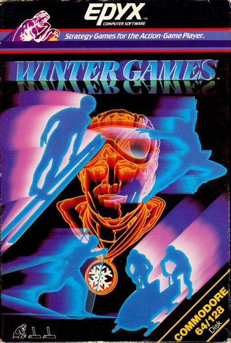 Winter Games (1985) Commodore 64 box cover art - MobyGames