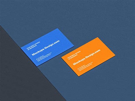 Business card on textured paper mockup - Mockups Design