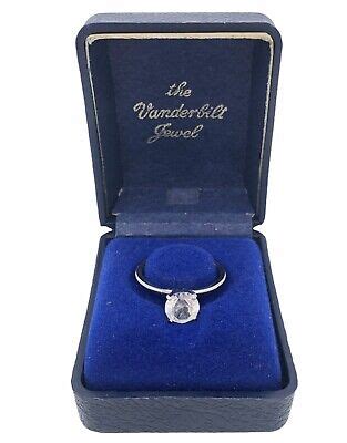 Vintage 80's The Vanderbilt Jewel 1 Carat Solitaire Ring Silver Setting Size 8 | eBay