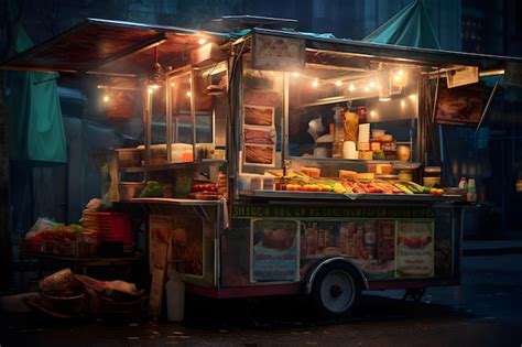 Premium AI Image | Street Food Vendor Variety