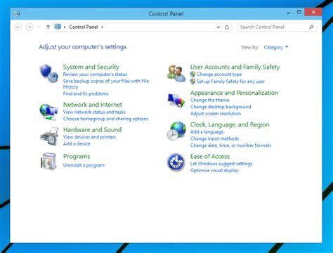 All ways to open Control Panel in Windows 10