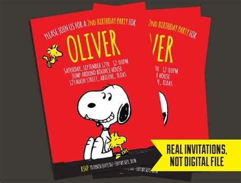 Snoopy Invitation Snoopy Birthday