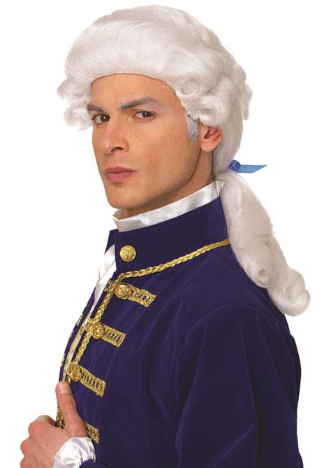 George Washington Mens Adult White Colonial Costume Wig 91346848623 | eBay