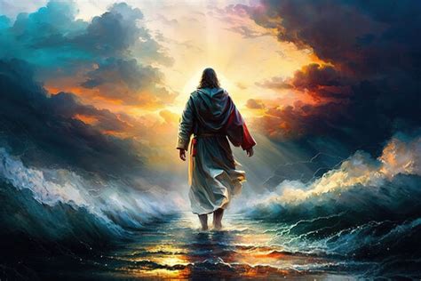 Jesus Walks On Water Wallpaper