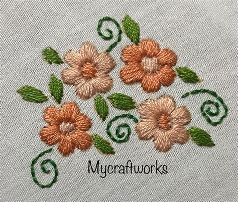 MY CRAFT WORKS: Embroidery Design - Satin stitch