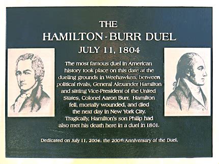 Weehawken, NJ Revolutionary War Sites | Alexander Hamilton Aaron Burr dueling grounds