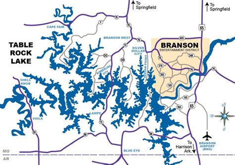 Table Rock Lake Map | Cabinets Matttroy