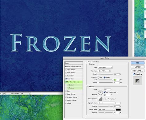 Photoshop How To's: Frozen Disney Font