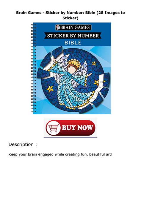 READ EBOOK Brain Games - Sticker by Number: Bible (28 Images to Sticker) by rebe margono - Issuu