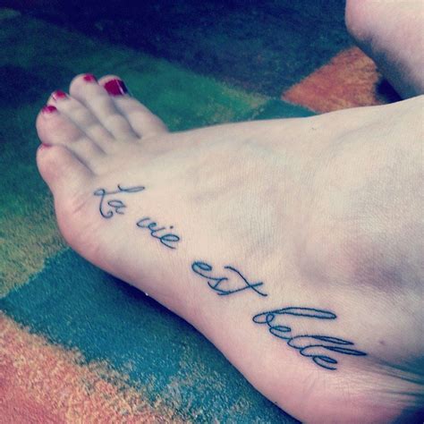 Tattoo, La vie est belle! Love it | Belle tattoo, La vie est belle tattoo, Tattoo fonts