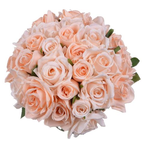 Artificial Flowers Rose Bouquet 2 Pack Fake Flowers Silk Plastic ...