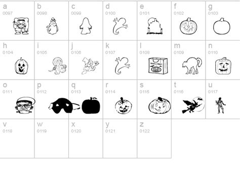 AEZ halloween dingbats Font - FontZone.net