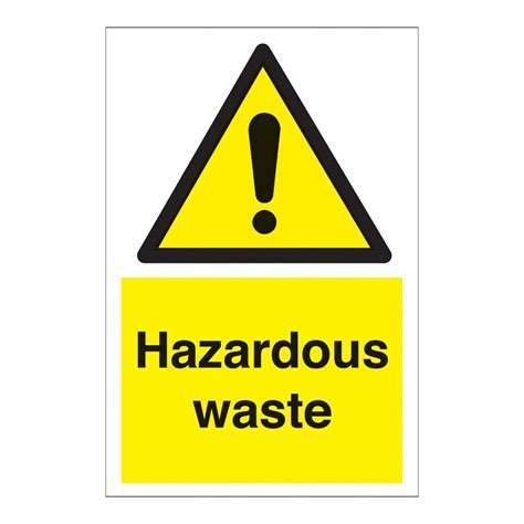 HAZARD SIGN:- HAZARDOUS WASTE 200X300 – MRS Scientific