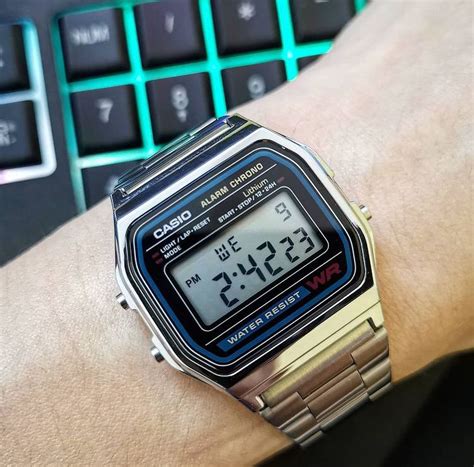 Casio A158WA-1DF | Casio vintage watch, Casio, Casio watch