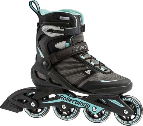 rollerblade - rollerblade zetrablade women's adult fitness inline skate, black/light blue, us ...