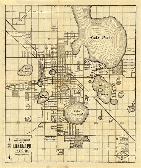 Map of Lakeland, Florida (1925). | Florida Memory | Map, Historical maps, Lakeland