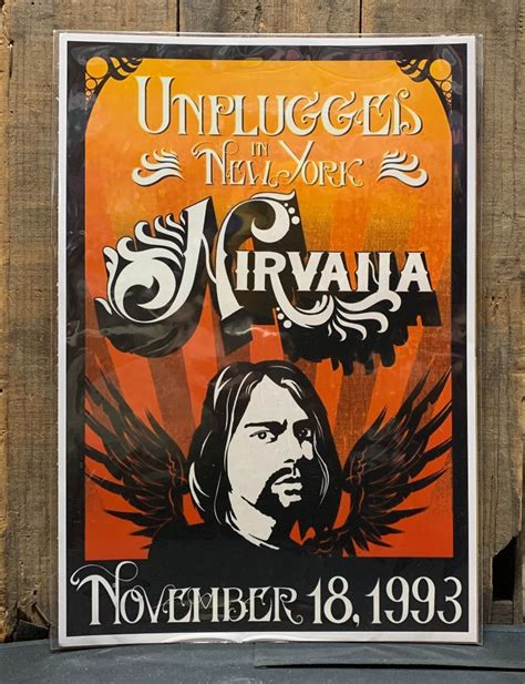 Unplugged In New York Nirvana Graphic Poster 1993 | Boardwalk Vintage