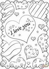 Valentines Day Card  sketch template