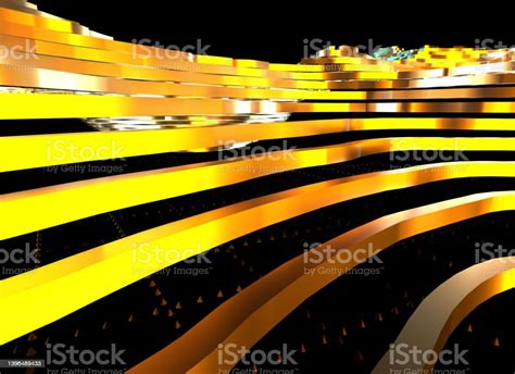 Abstract Topographic Map 3d Background With Shiny Golden Lines In Scifi Technology Style 3d ...
