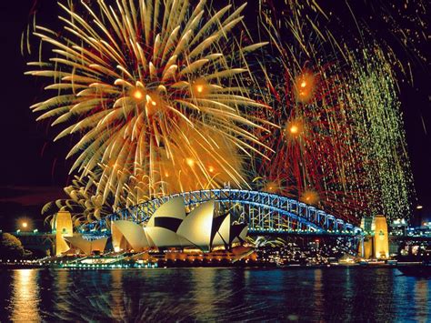 Sydney Harbour Fireworks HD Wallpaper