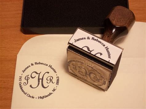 Monogram Return Address Stamp Custom Comes with by holmesstamp, $26.00 ...