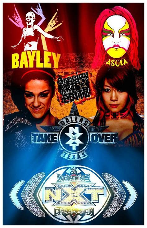 WWE NXT DALLAS BAYLEY VS ASUKA POSTER 2 | Wwe, Asuka, Dallas