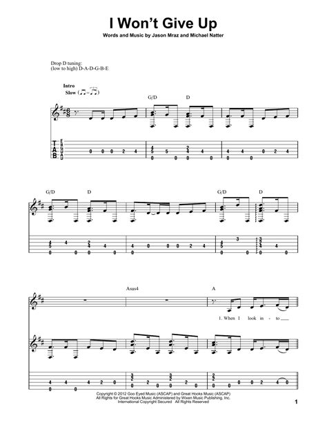 I Won't Give Up by Jason Mraz - Solo Guitar - Guitar Instructor