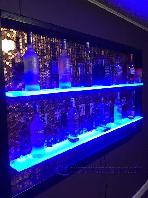 Lighted Back Bar Shelves, Great for Home Bars, Restaurants & Bars ...